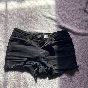 Black Jean Shorts